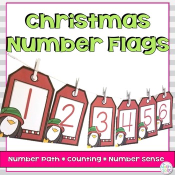 Preview of Christmas Number Line Math