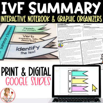 Preview of IVF Summary Writing | Reading Passages, Graphic Organizers, Interactive Notebook