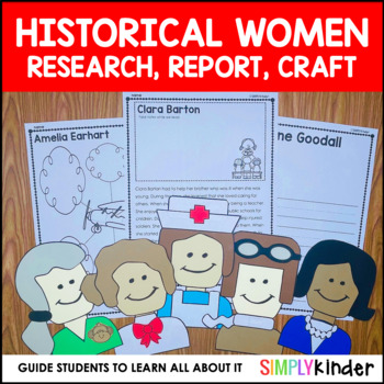 Preview of Inspiring Women Crafts, Writing, & Research for Kindergarten