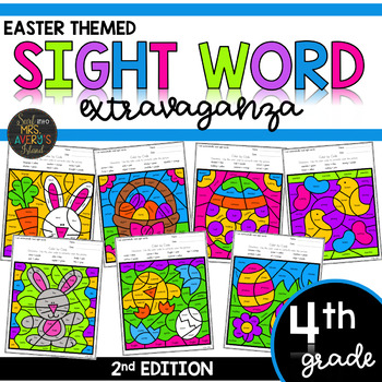 Preview of Color by Sight Words | Easter Activities | Fourth Grade Sight Words