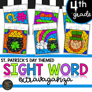 Preview of Color by Sight Word |St. Patrick's Day Activities | Fourth Grade Sight Words