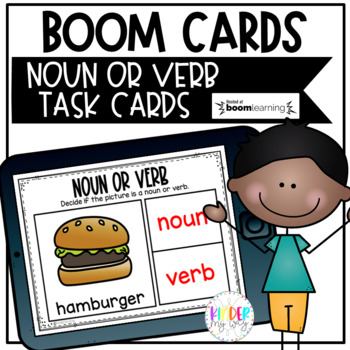 Preview of DIGITAL Identifying Nouns and Verbs | Verb Boom Cards for Parts of Speech