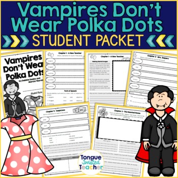 Preview of Vampires Don't Wear Polka Dots by Dadey and Thornton Jones Student Packet