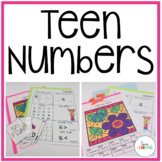 Teen Numbers Worksheets and "Go Fish" Game