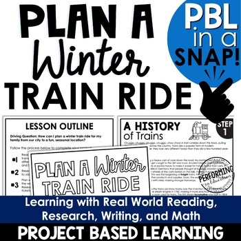 Preview of Plan a Winter Train Ride | Holiday Project-Based Learning | 3rd-6th Grade