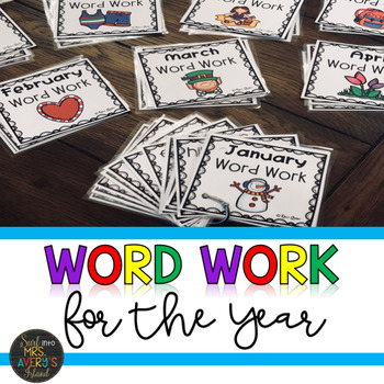 Preview of Word Work Cards for Word Wall or Literacy Centers