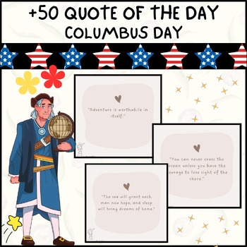 Preview of +50 Quote of the Day for Columbus Day: for Teachers, Parents, and Students