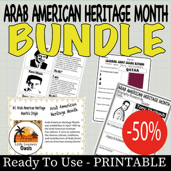 Preview of -50% SALE OFF Arab American Heritage Month - pack of Arab American