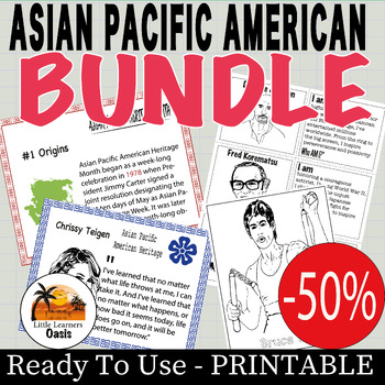 Preview of -50% SALE OFF Asian Pacific American Heritage Month Bundle-pack of Asian Pacific