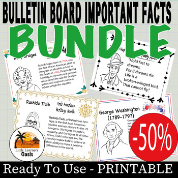 Preview of -50% SALE OFF Bulletin Board Important Facts - Figures Bundle - pack of Bulletin