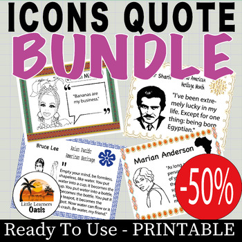 Preview of -50% SALE OFF Icons Quote -Icons Quote Bundle - pack of Famous Quote