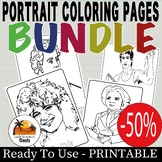 -50% SALE OFF Portrait Coloring Pages - Famous Figures Pac