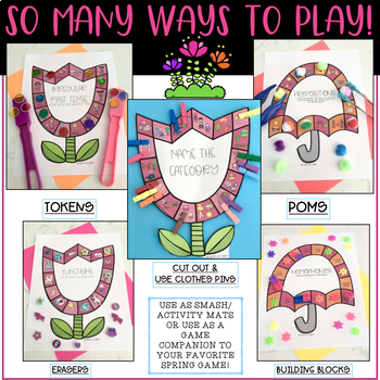 SPRING FLOWER & UMBRELLA SMASH/ACTIVITY MATS, BUNDLE (SPEECH THERAPY)