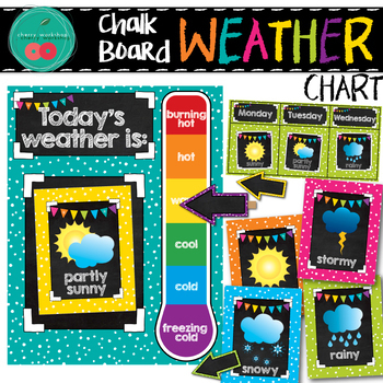 Preview of Chalkboard Brights Weather Chart