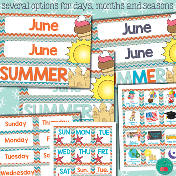 June Calendar Numbers by Cherry Workshop | Teachers Pay Teachers