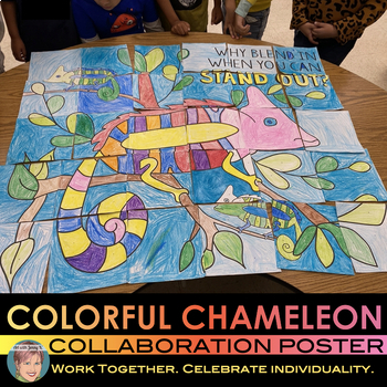 Preview of Motivational Chameleon Collaborative Coloring Poster