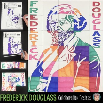 Preview of Frederick Douglass Collaborative Poster | Great for Black History Month