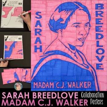 Preview of Sarah Breedlove | Madam C.J. Walker Collaborative Poster | Women's History Month