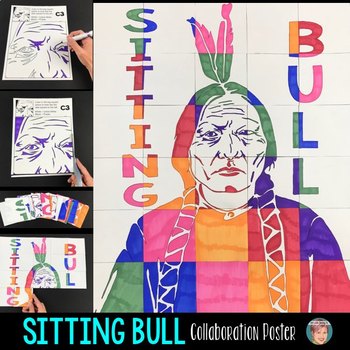 Preview of Sitting Bull Collaboration Poster: Great Native American Heritage Month Activity