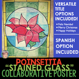 “Stained Glass" Poinsettia Collaboration Poster Great Chri