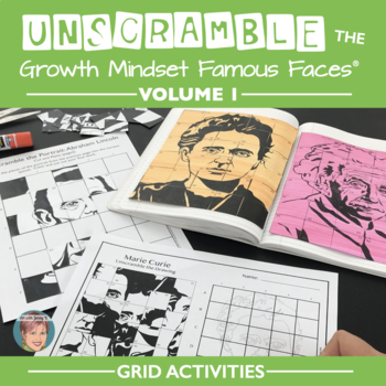 Preview of Unscramble the Growth Mindset Famous Faces®  Vol 1