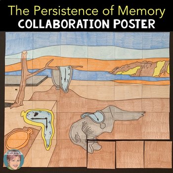 Preview of Salvador Dali The Persistence of Memory Collab Poster | Easy Art History Lesson
