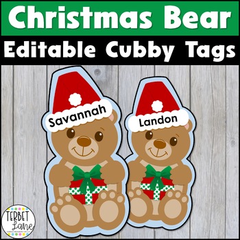 Editable Christmas Tree Name Tags, Christmas Decor Cubby Tag, Classroom  Label