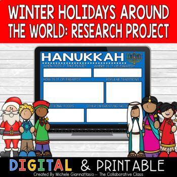 Preview of Holidays Around the World Research Project | Print + Digital