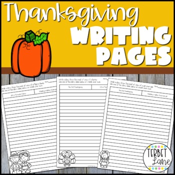 Preview of Thanksgiving Writing Prompts Digital and Printable