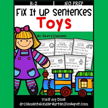Preview of Christmas Writing | Fix the Sentences | Toys | Capitalization and Punctuation