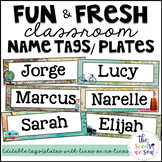 Travel Classroom Decor: Editable Name Tags/Plates