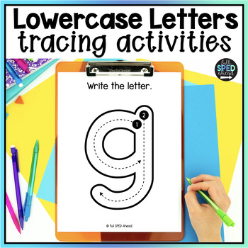 Preview of Tracing Alphabet Lowercase Letters Fine Motor Skills Centers Special Education