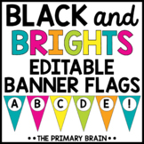 Black and Brights Banner Flags | Classroom Decor