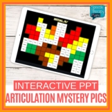 No Prep Digital Thanksgiving Articulation Mystery Pictures Game