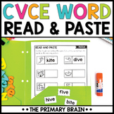 CVCE Read and Paste Fluency Worksheets | Cut and Paste Ble