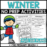 Winter NO PREP Activities | Thematic Unit Study with Sub Plans