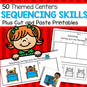 Preview of Sequencing Skills 50 Centers Plus 50 Printables Oral Language Distance Learning
