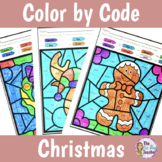 Color by Code Phonics Worksheets for Christmas