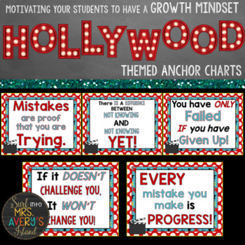 Preview of Hollywood Theme Growth Mindset