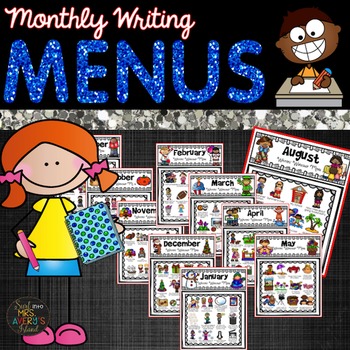 Preview of Monthly Writing Menus for Personal Narratives