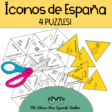 Spanish Puzzles SPAIN vocabulary Icons of ESPANA