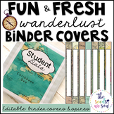 Travel Classroom Theme: Editable Binder Covers and Spines