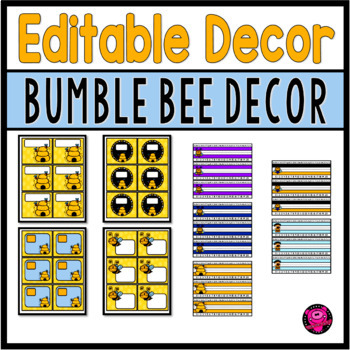 Bee Themed Classroom Decor and More Bundle by Oink4PIGTALES | TpT