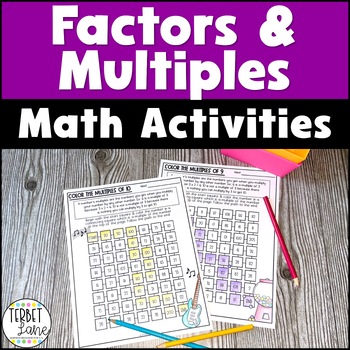 Preview of Factors and Multiples Activity Pages