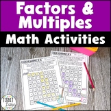 Factors and Multiples Activity Pages