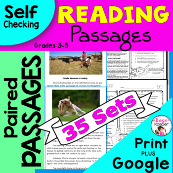 Preview of Paired Passages Paired Texts Compare and Contrast Passages