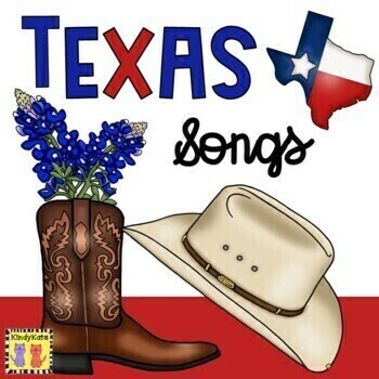Preview of Texas Circle Time Songs Symbols, Flag, Cowboys, Boots, Longhorns