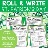 St. Patrick's Day Writing Center Activity: Roll & Write