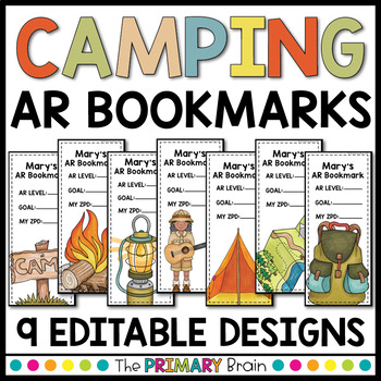 Preview of Accelerated Reader Bookmarks | Camping Theme