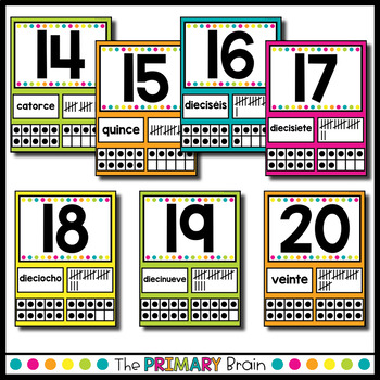 Black and Brights Spanish Classroom Decor Pack Bundle by The Primary Brain